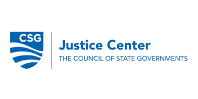 The Justice Center logo, featuring a crest and the words "The Council of State Governments"